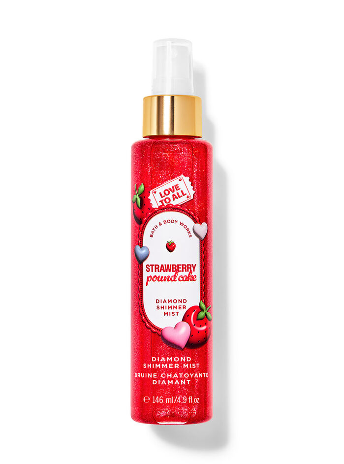 بادی میست شیمر Bath & Body Works مدل Strawberry Pound Cake
