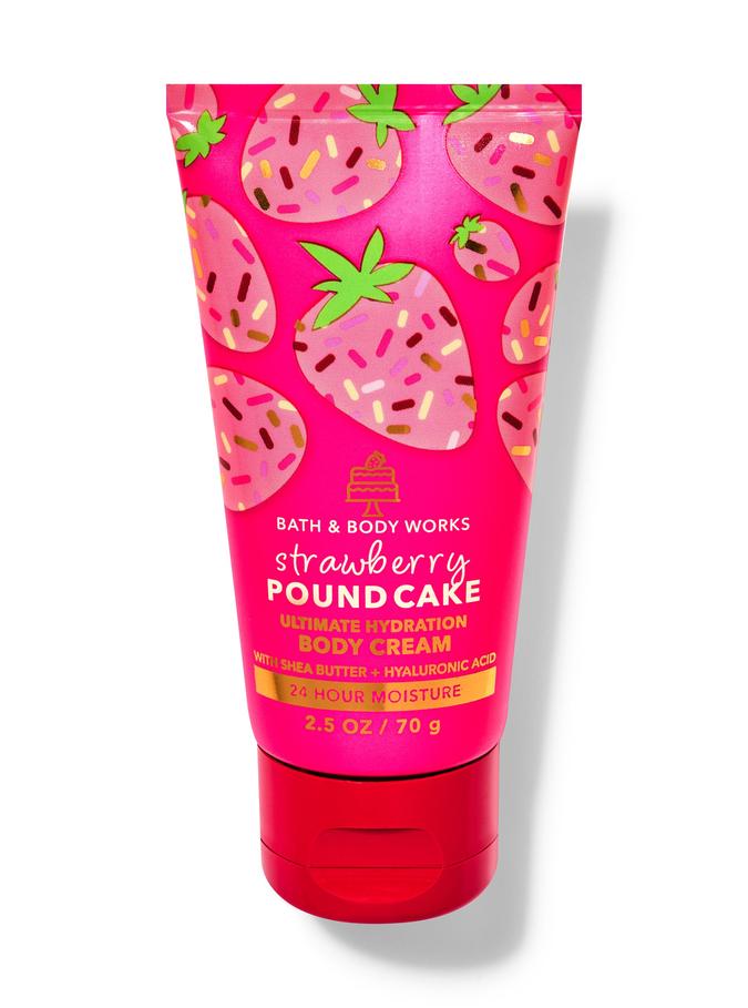 028003918 کرم بدن مینی Bath & Body Works مدل Strawberry Pound Cake - Image 1