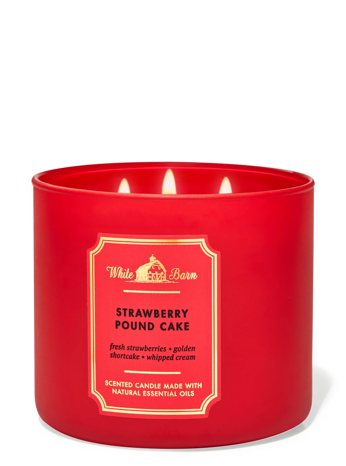 26291256_1 شمع معطر Bath&Body Works مدل Strawberry Pound Cake - Image 1