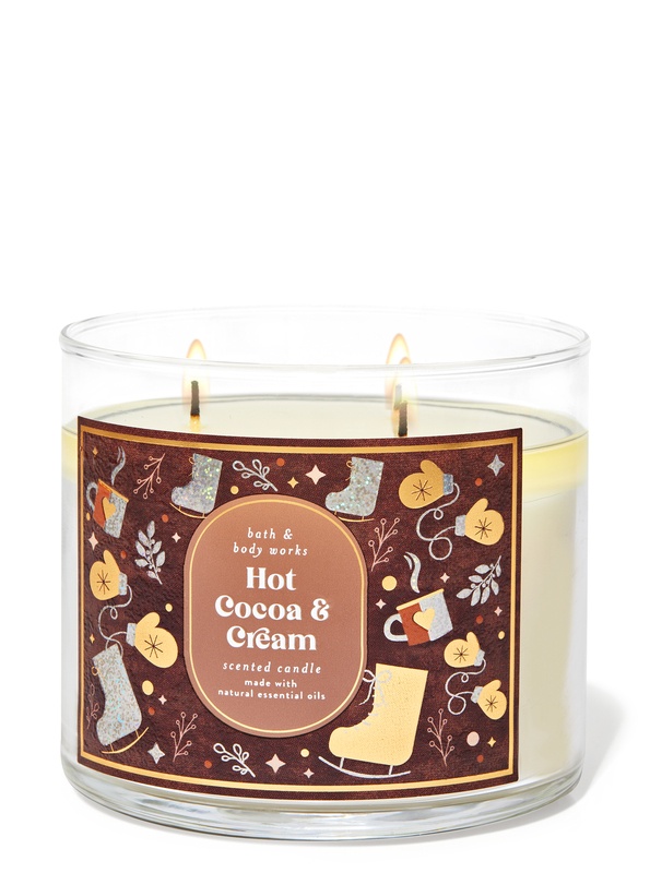 26360474_1 شمع معطر Bath & Body Works مدل Hot Cocoa & Cream - Image 1