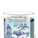 شمع معطر Bath & Body Works مدل Snowflakes & Citrus